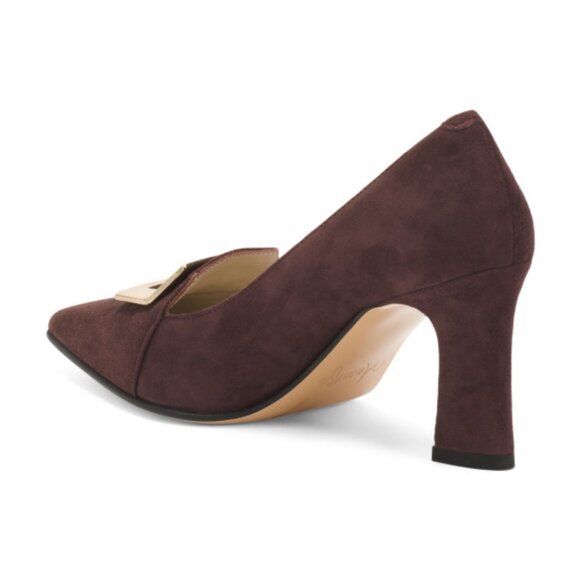 AMALFI Made In Italy Suede Istrice Pumps - Picture 2 of 3